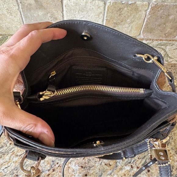 NWT COACH Minetta Leather Print‎ Crossbody Purse w/Gold Hardware - Picture 11 of 15